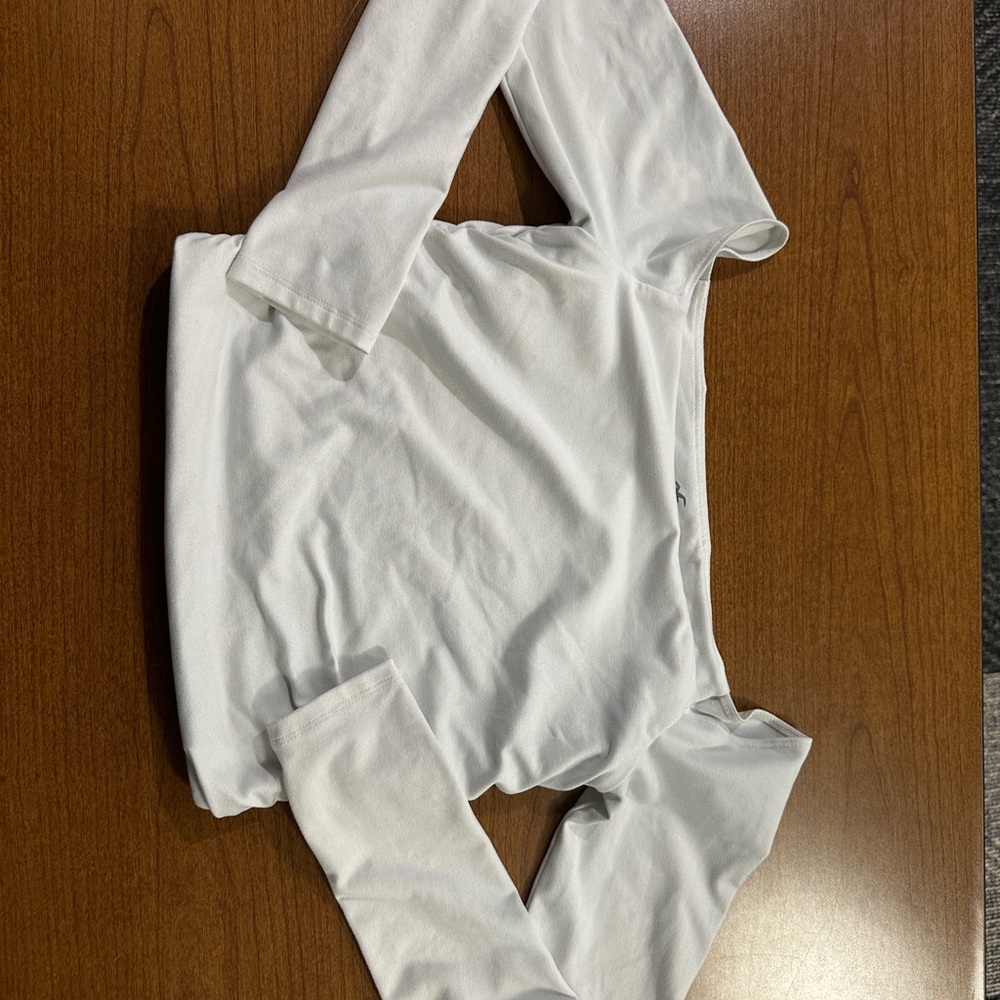 Hollister White Long Sleeve Tee